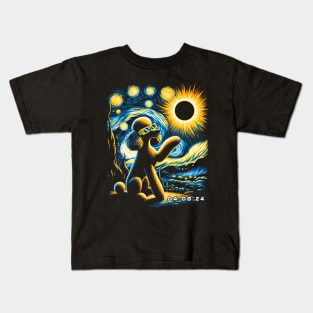 Poodle Eclipse Prowl: Stylish Tee Featuring Elegant Poodles and Eclipse Kids T-Shirt